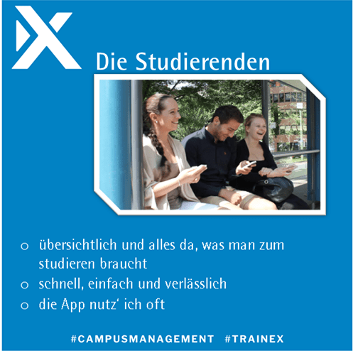 Studierenden-Ansicht im Campus-Management-System TraiNex