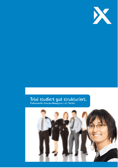 Titelseite der TraiNex-Broschüre – Professionelles Campus-Management